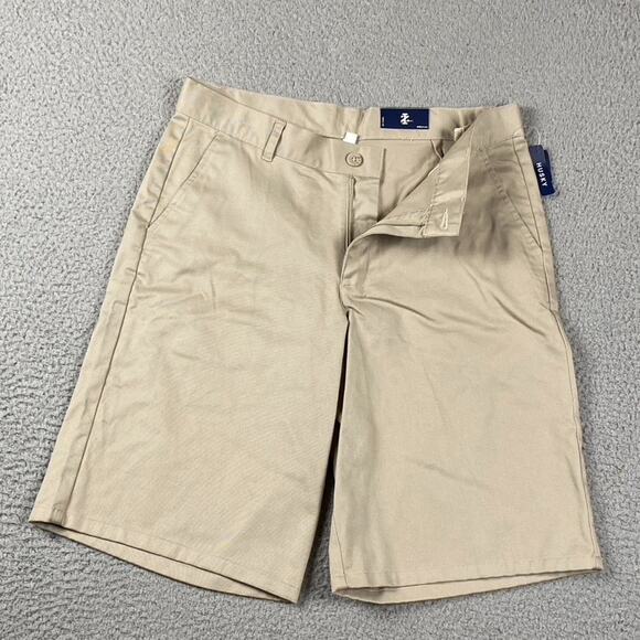 Izod Natural Stretch Husky Robusto Chino Shorts Women's Size 20 Beige New - Picture 1 of 11